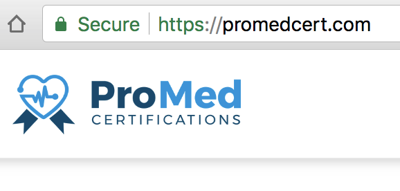 Secure Website ProMedCert.com