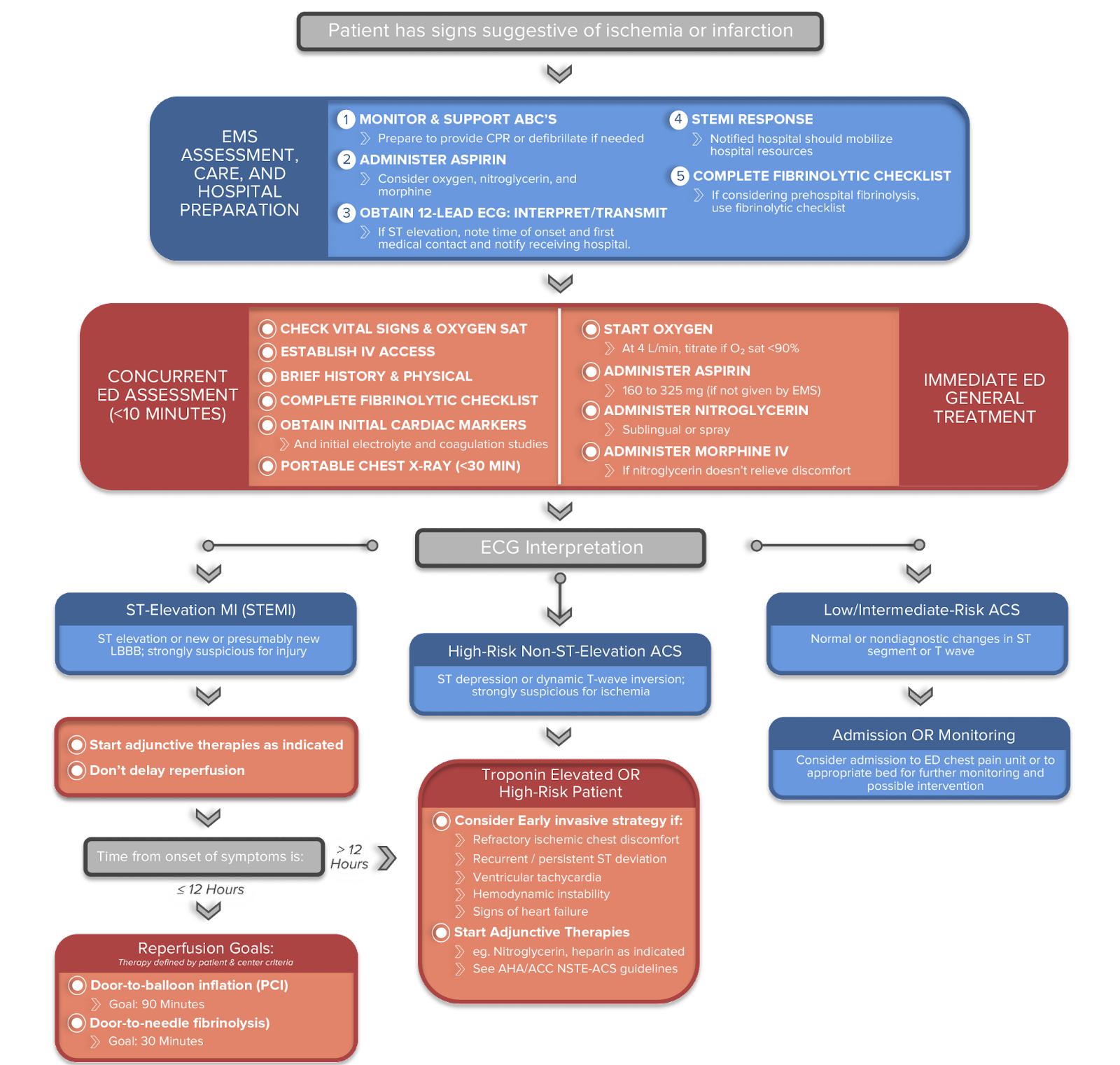 Acute coronary syndromes algorithm review